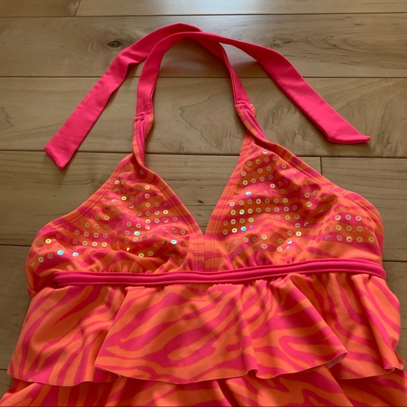 Justice 3 piece Tankini Bathing Suit Set 🌺 Size 12. - Picture 2 of 14